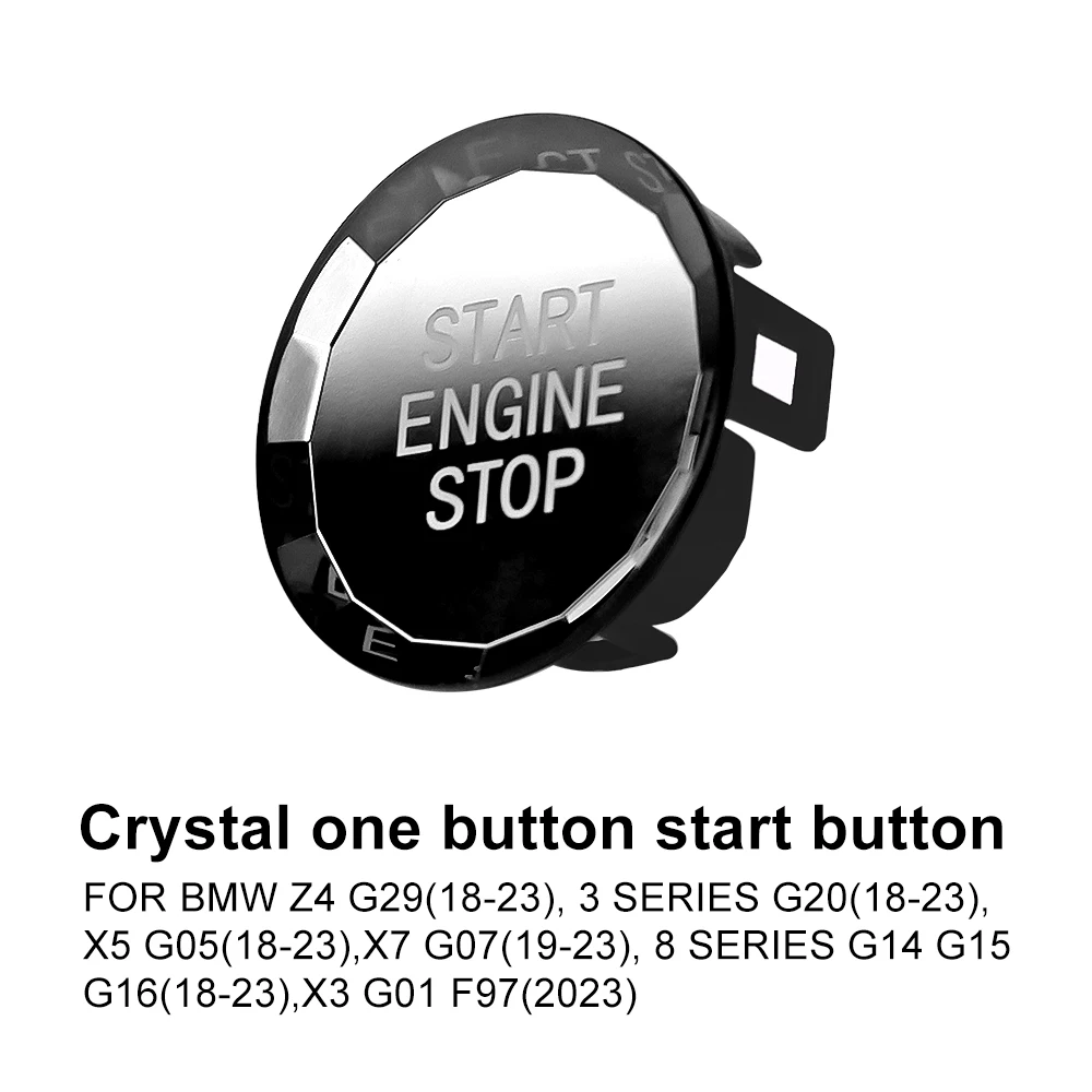 Crystal Car Engine Start Button Ignition Cover Stop Switch Accessory