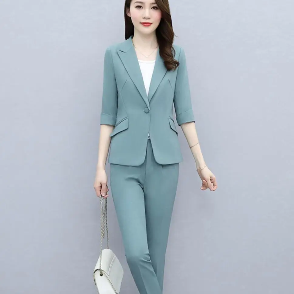 Leisure Spring Summer Women's Suit 2022 New Korean Fashion Temperament Age Reducing Elegant Women's Two Suits