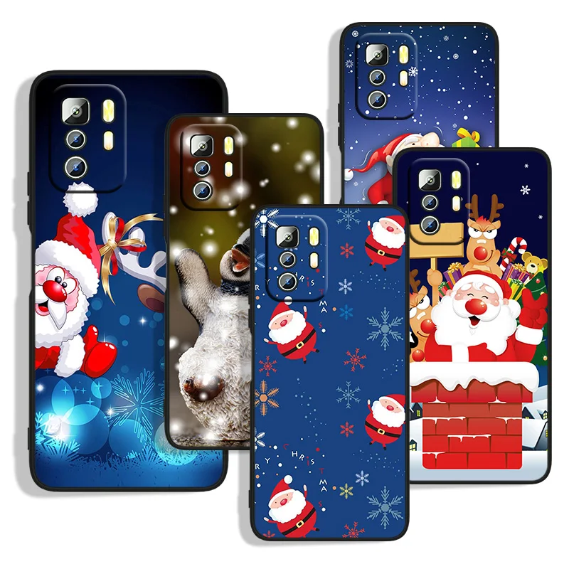 

Силиконовый черный мягкий чехол для телефона, Веселый Рождественский чехол для Xiaomi Redmi Note 11S 11T 11 10S 10 9T 9S 9 8T 8 7 Pro, чехол