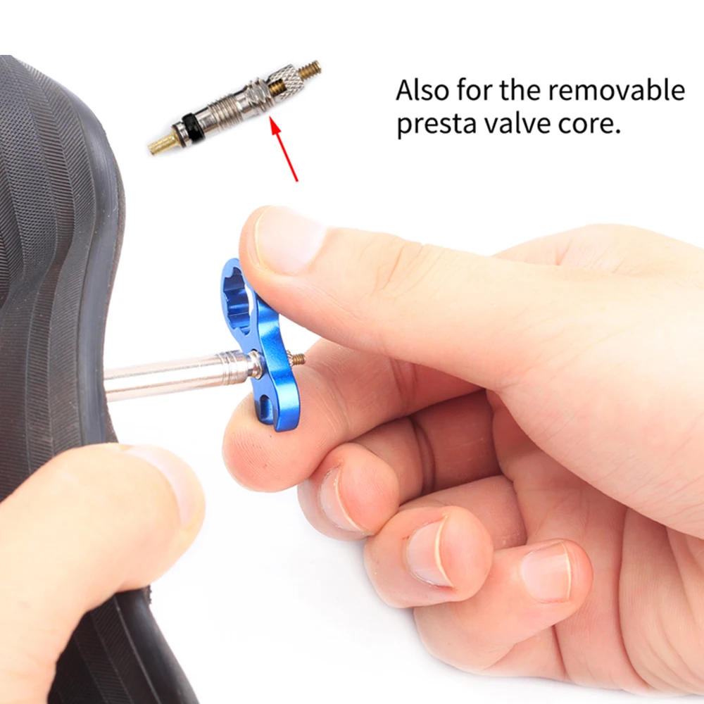 Bicycle Valve Extender Rod Presta Integrated Removable Aluminium Alloy Bike Valve Extender