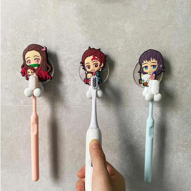 Anime Character Toothbrush Holder Wall-mounted Electric Toothbrush Rack Punch-free Suction Cup Toothbrush Hanger