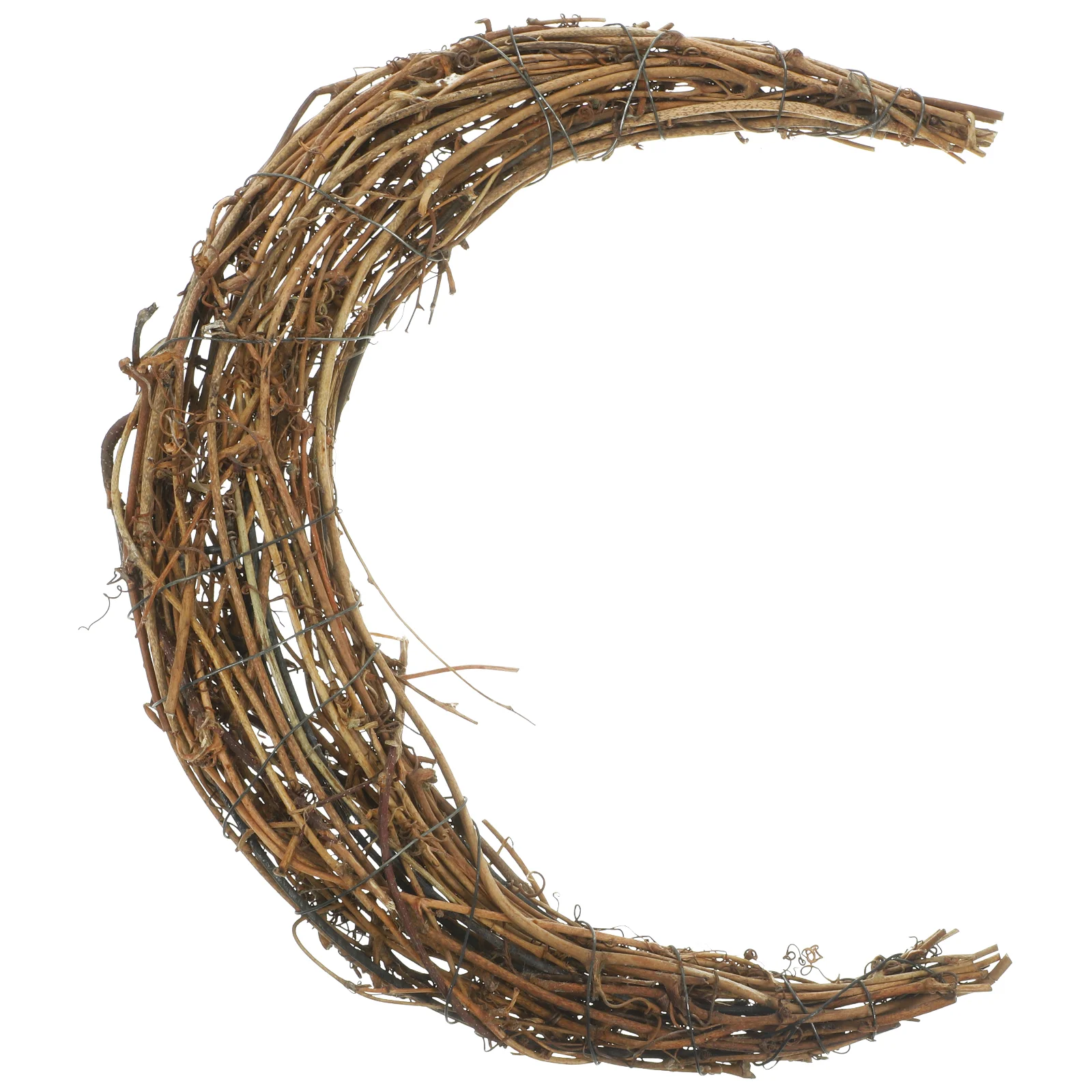 

Moon Shape Wreath Rattan Diy Dried Wreath Rattan Wreath Vine Branch Garland Floral Hoop Ring Crafts Christmas Wedding