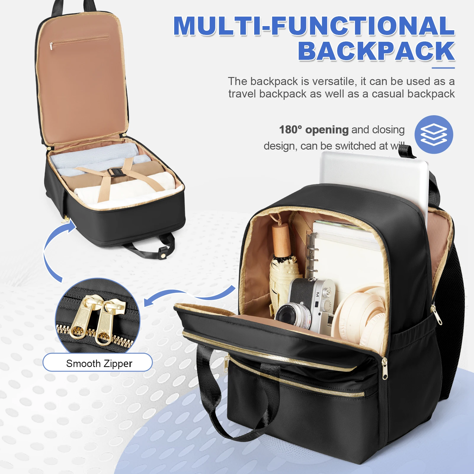 Ryanair 40x30x20 Travel Backpack, Double-Shoulder Bag, Fashionable Schoolbag, Girl College Backpack, Women's Executive Backpack