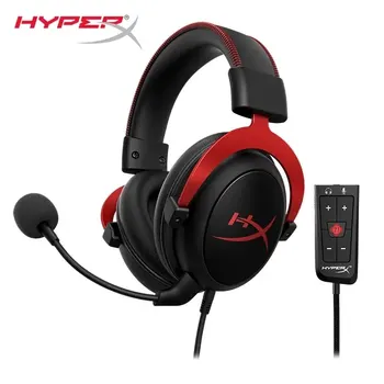 오리지널 HyperX Cloud 2 II 게이밍 와이어 헤드셋, 하이파이 7.1 포함, 서라운드 사운드 마이크, PC PS4 용 게임 헤드폰