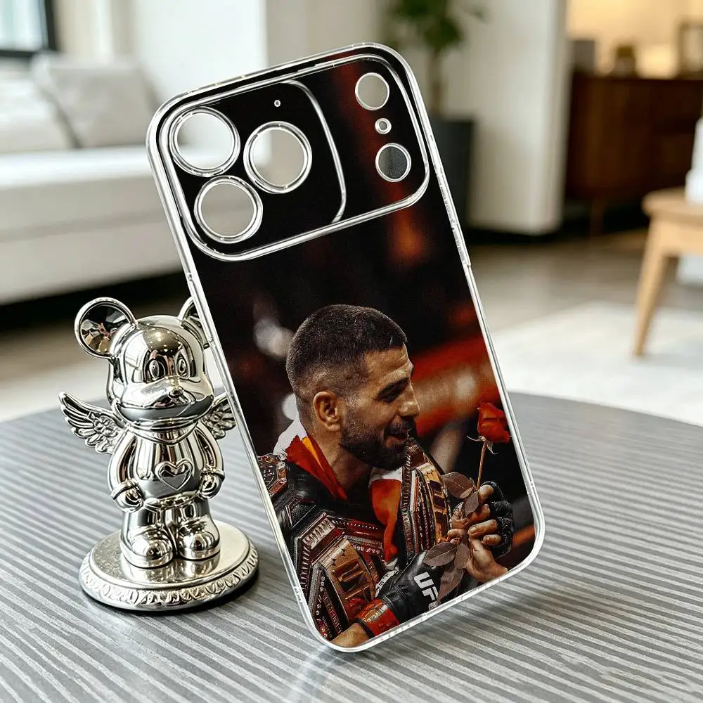B-Boxing Ilia Fighting Topuria Transparent Phone Case Cover