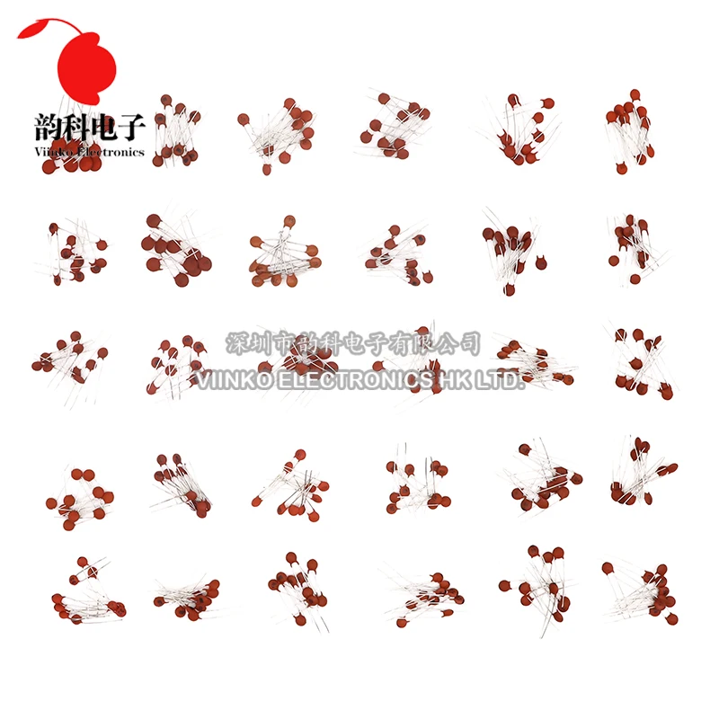 Ceramic capacitor set pack 2PF-0.1UF 30 values*10pcs Electronic Components Package capacitor Assorted Kit samples Diy 300pcs/lot