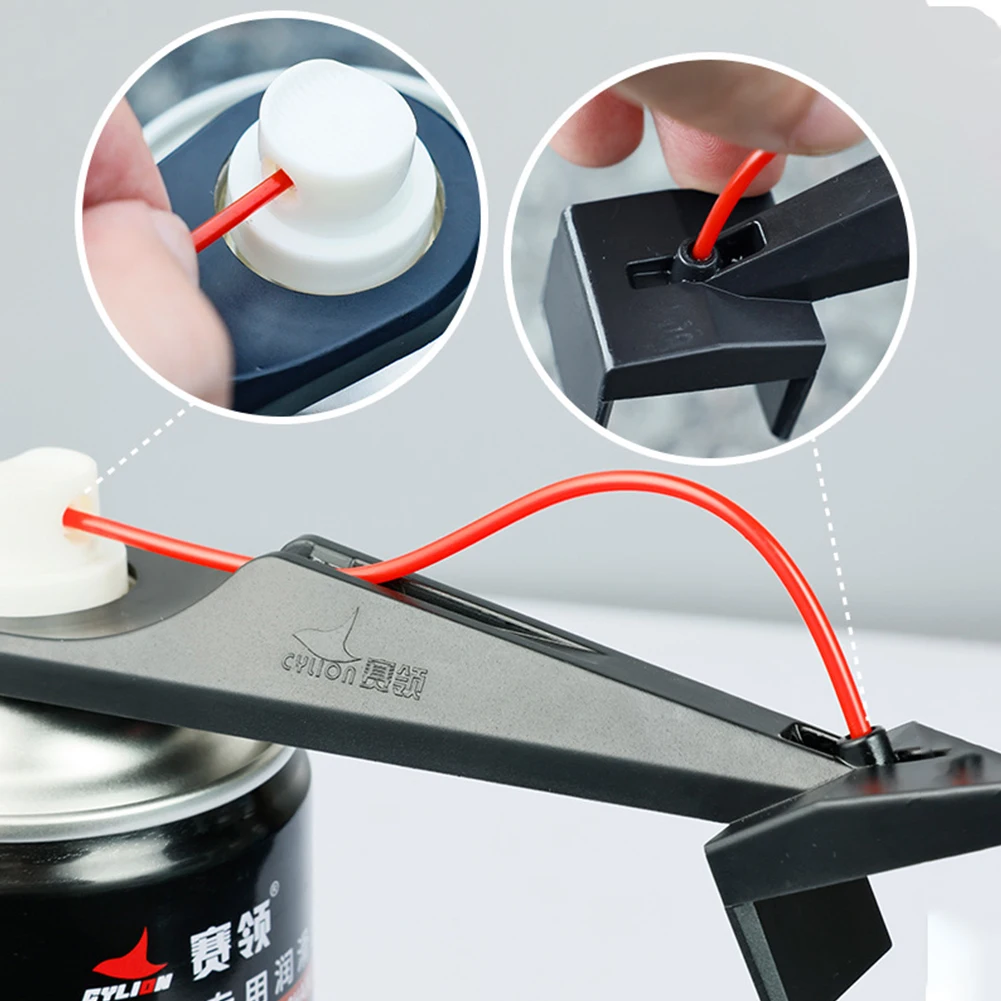 Lubricant Straw Holder Positioner Applicator Mess-Free Chain Wax Chain Cleaner Attachment for Motorcycle Maintenance Tool