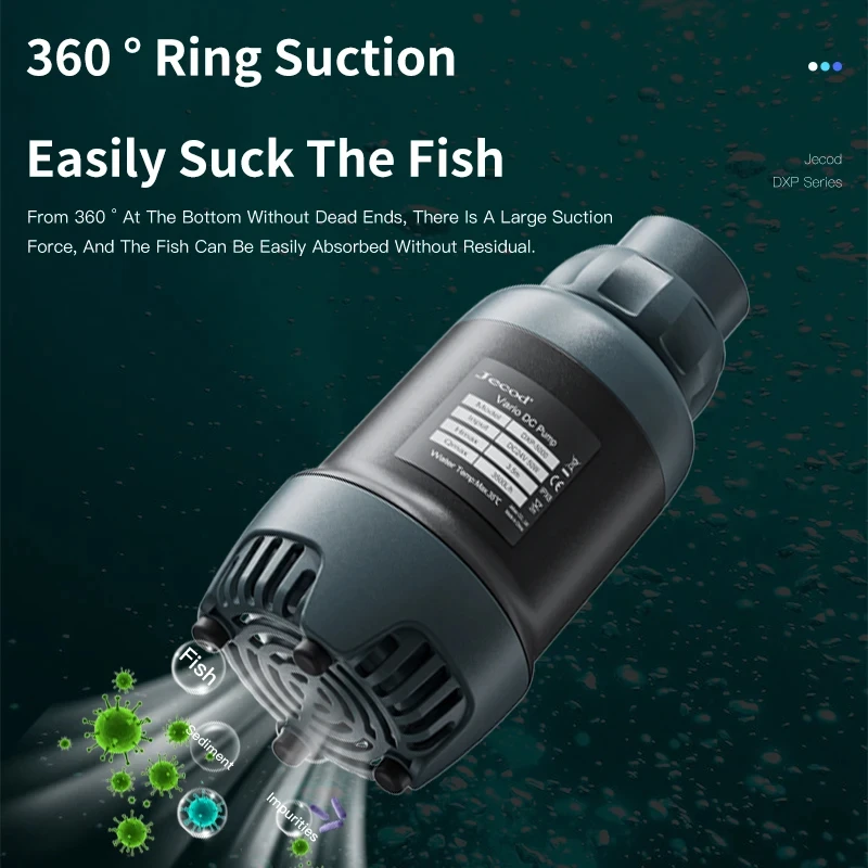 Jebao Jecod DXP Series Bluetooth Submersible Pump Aquarium Silent Inverter Suction Pump Fish Tank Fish Poop Terminator water pump aquarium water pump fish tank pump