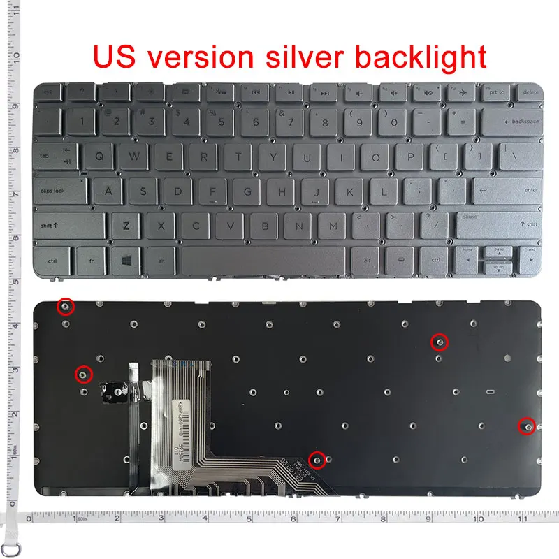 Teclado dos Eua para hp Spectre X360 g1 g2 Tpn-q157 Q213 134000 13-4103dx 13-4001 13t-4000 Inglês Backlight Novo - Imagem 4