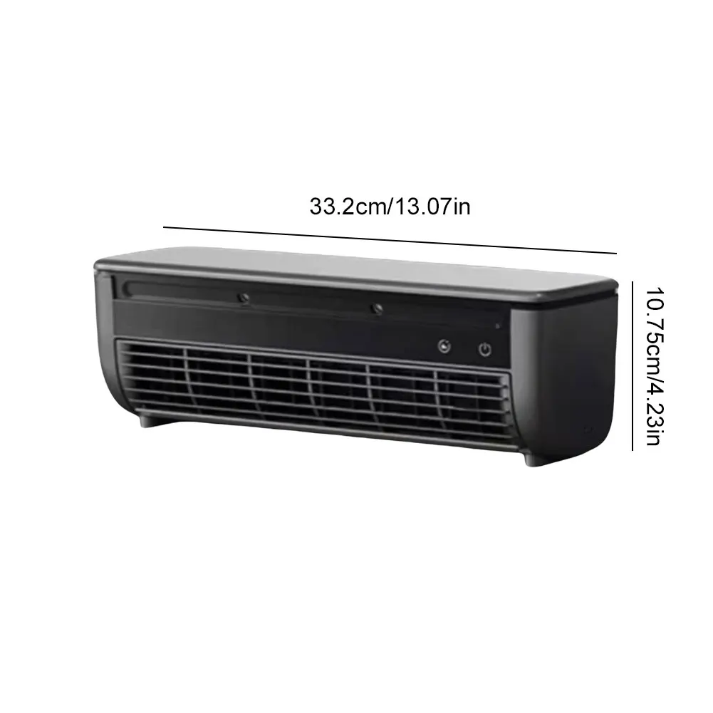6000mAh Wall-Mounted Air Cooling Fan 15W Power Quick Cooling Easy To Install Leafless Home Kitchen Office Air Conditioning Fan