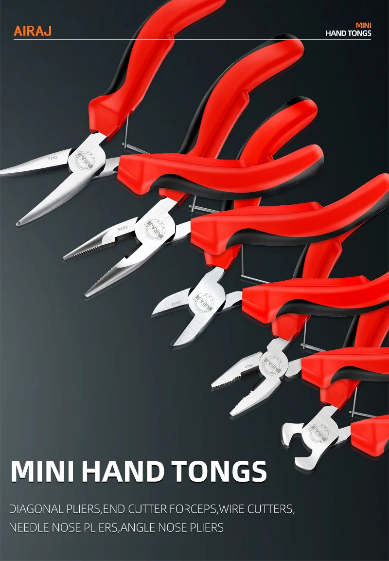 Description Picture 2 of itemAIRAJ 4.5 Inch , Multifunctional Pliers Top Cutting Curved Mouth Oblique Mouth Pointed Wire Pliers Industrial Grade Manual Tool