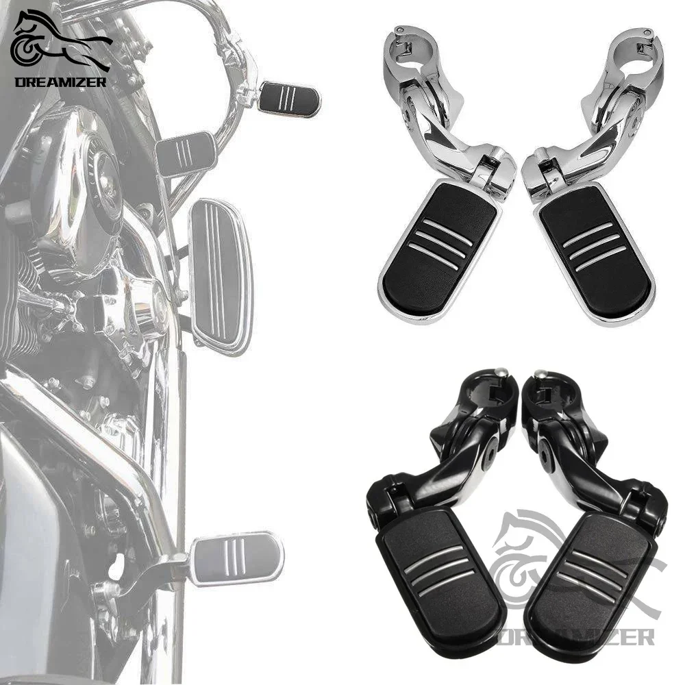 Repose-pieds Ajustables Pour Garde-moteur Harley Dyna - Diamètre 26-32mm (1" à 1 1/4") - Lot De 2 Par KEEPDSGN