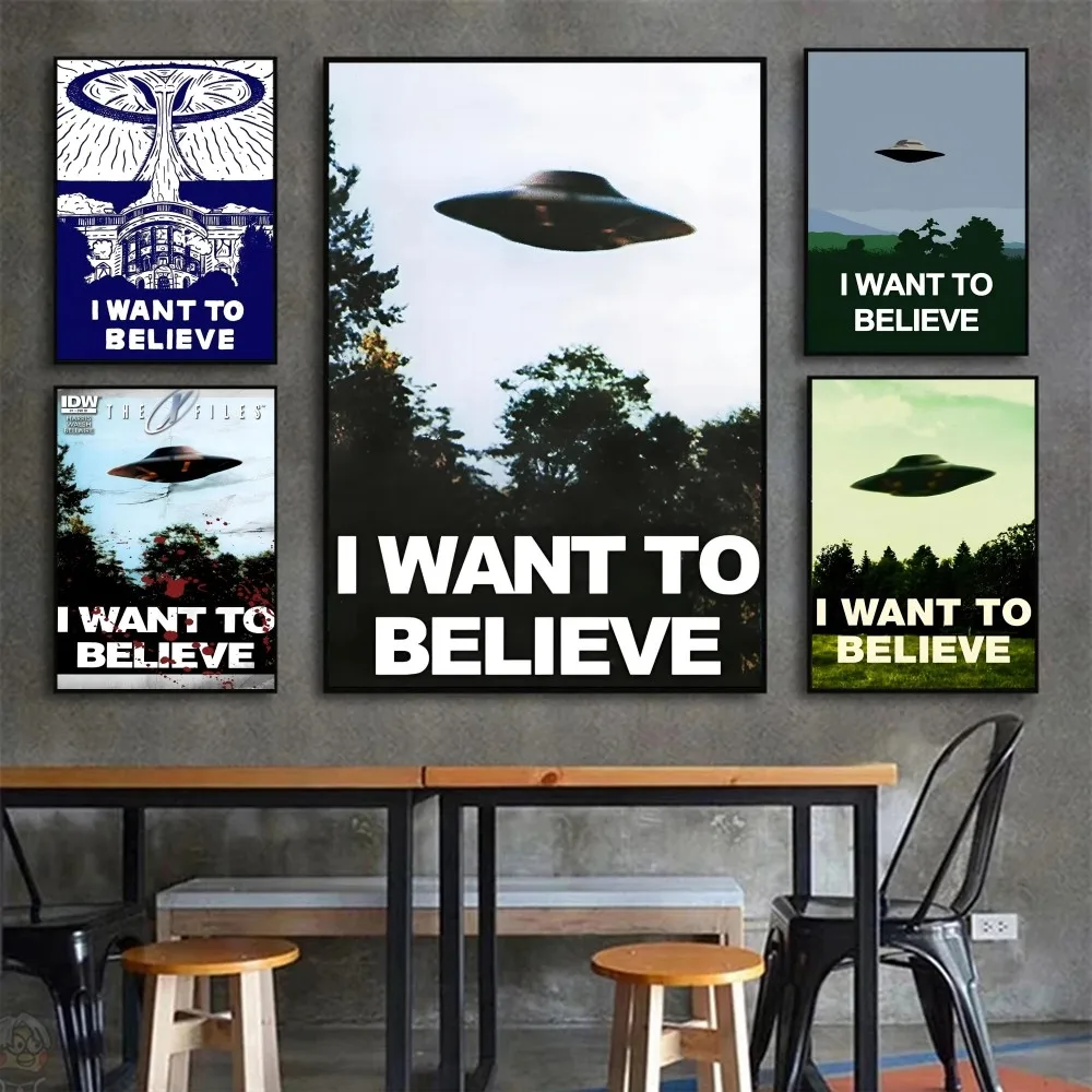 Poster Wall Art Pictures For Living Room Decoration No Frame I Want Believe X File Tv Play Stampe Su Tela Pittura