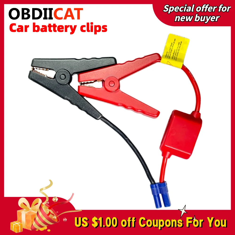 5 Types Accessories Use For Car Jump Starter Auto Air Pump/Battery Clips/Cigarette Lighter Socket Adapter For Power Bank