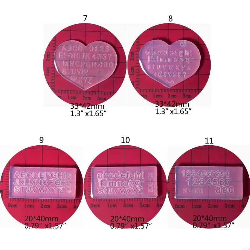HINZIC 6 Sets Transparente Buchstaben-Nagelformen A-Z Aus Silikon – Für Nagelkunst & Schmuckherstellung