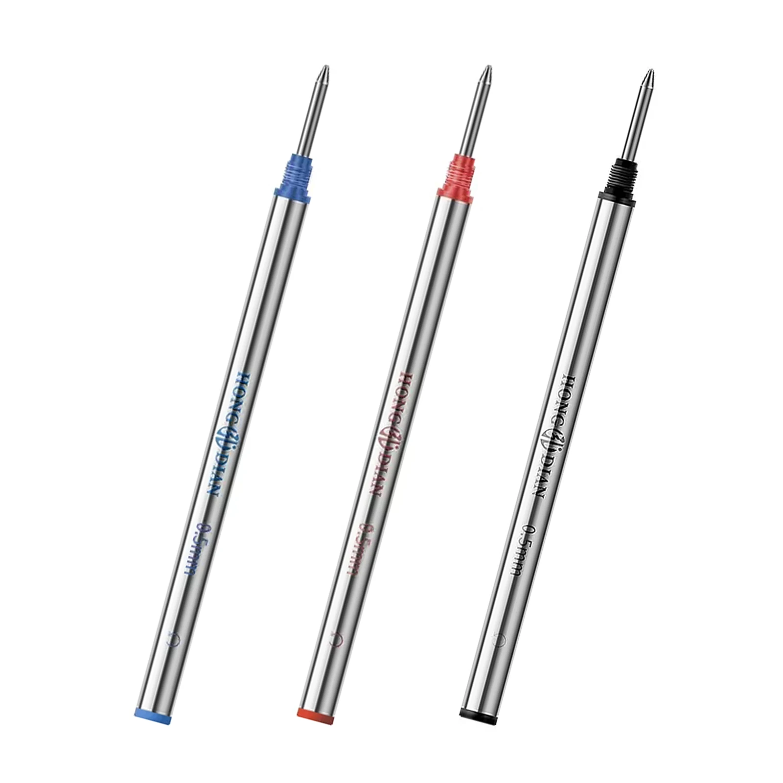 New 5pcs hongdian Metal Refills 0.5mm for Roller Ballpoint Pen Business roller ball pen Refills 11cm Length Office Stationery 2