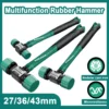 Rubber Hammer 27/36/43mm Multifunction Resilience Rubber Hammer Anti-vibration Non-slip TPR Head Installation Mallet Hand Tools 1