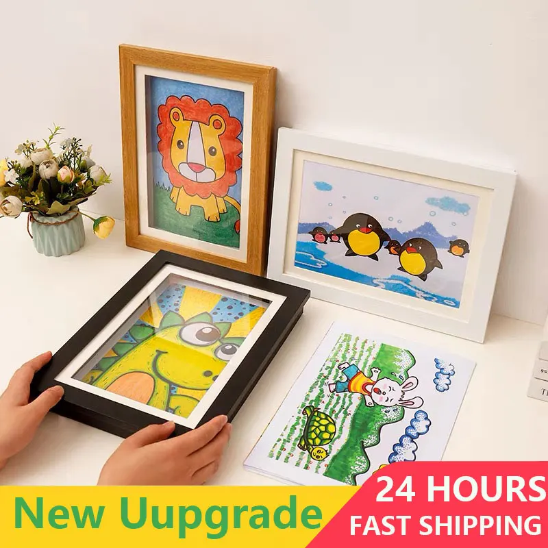 Kids Art Frames Front Open Changeable Display Home Decor