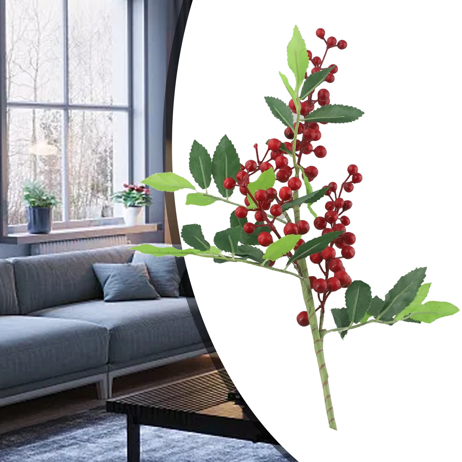 

Fruit Decor Wedding Bean Red Home Cherry Party Decoration Foam 1 Bouquet Christmas Bunch Concise Table Artificial