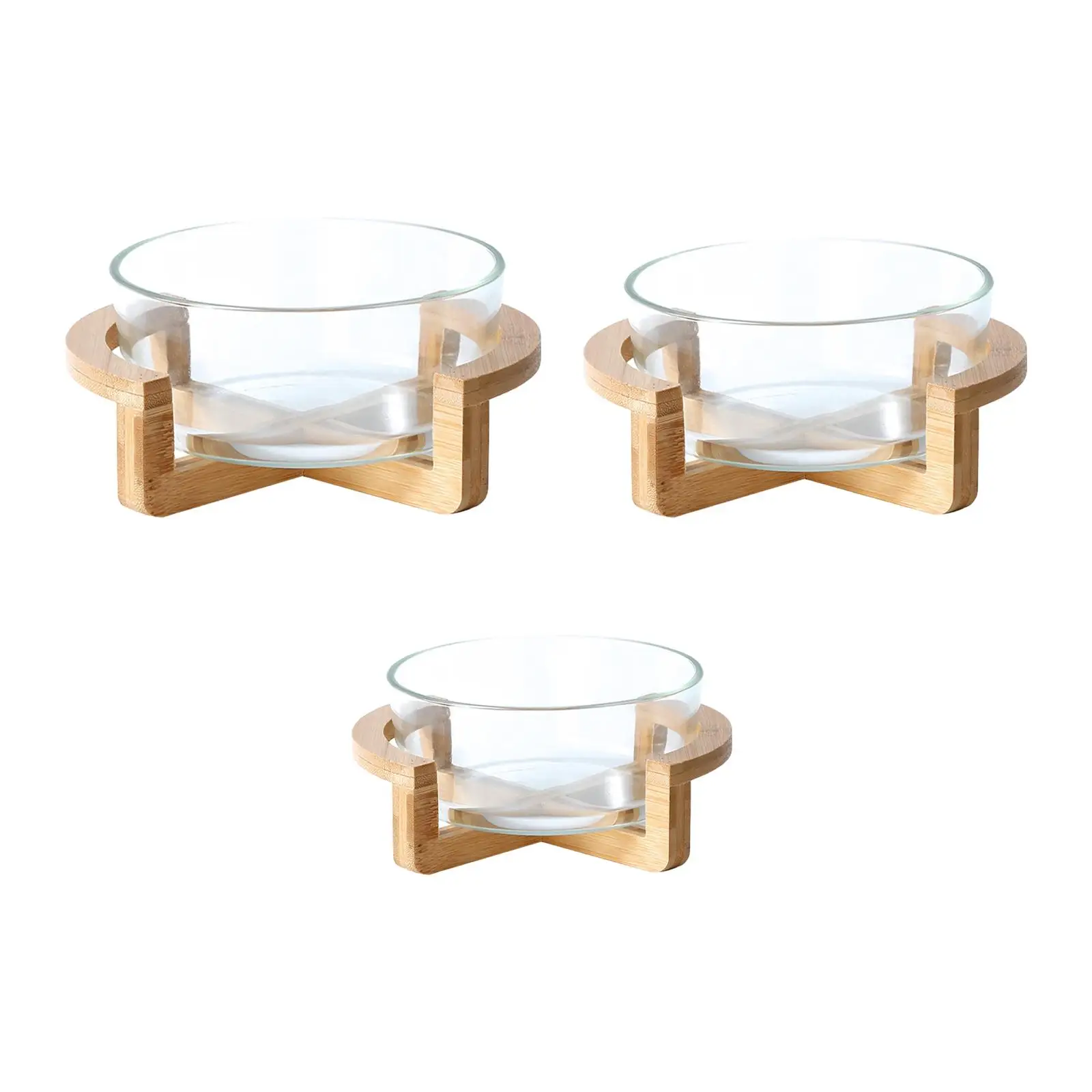 Salad Serving Bowl Serving Utensils with Wooden Stand Cake Bowl Dessert Bowl Food Bowl for Fruits Appetizer Snacks Party Home