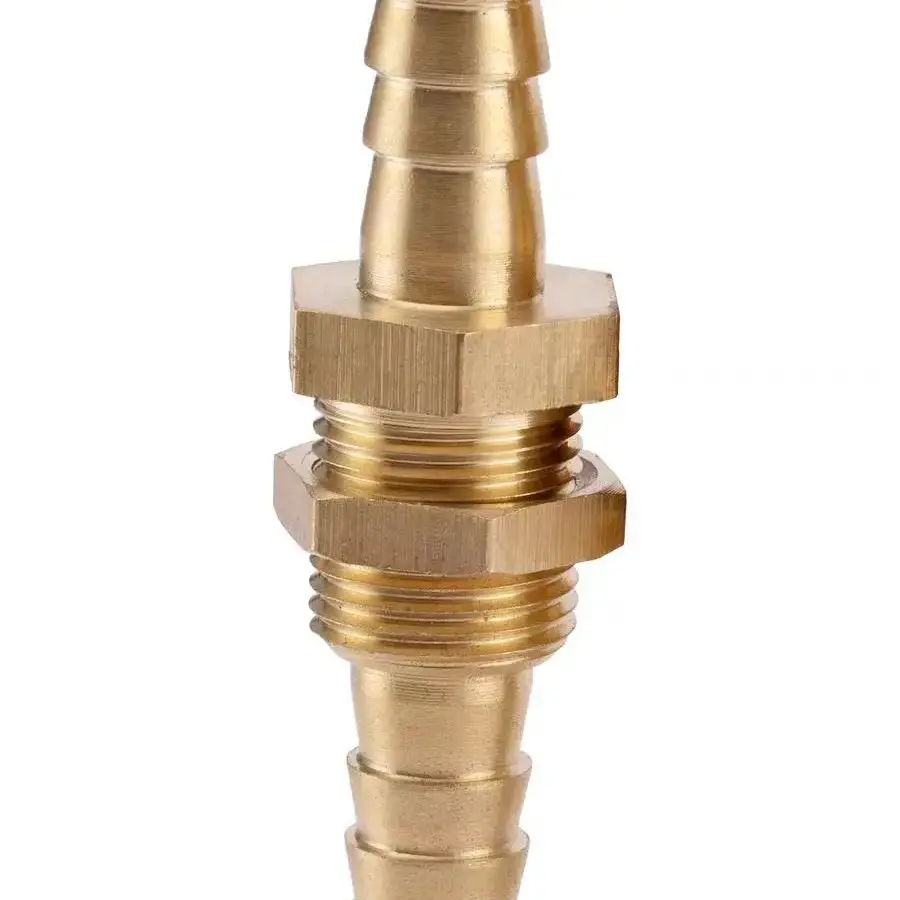 Hose Barb Bulkhead Brass Barbed Tube Pipe Fitting Coupler Connector Adapter