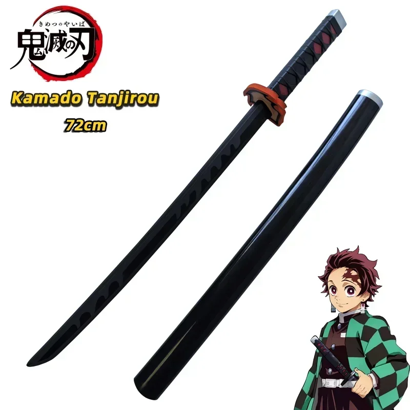 Demon Slayer Katana Original Assembled Anime Sword Cosplay Weapon Orange Rengoku Kyoujurou Agatsuma Zenitsu Swords 72cm 4