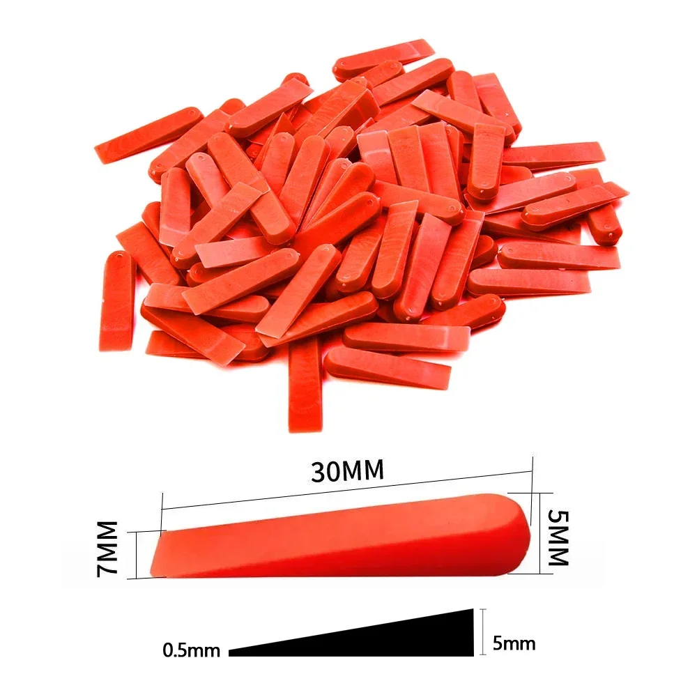 100-500Pcs Reusable Tile Leveling System Spacers Positioning Clips Wedge Wall Floor Ceramic Gap Fixing Construction Tools