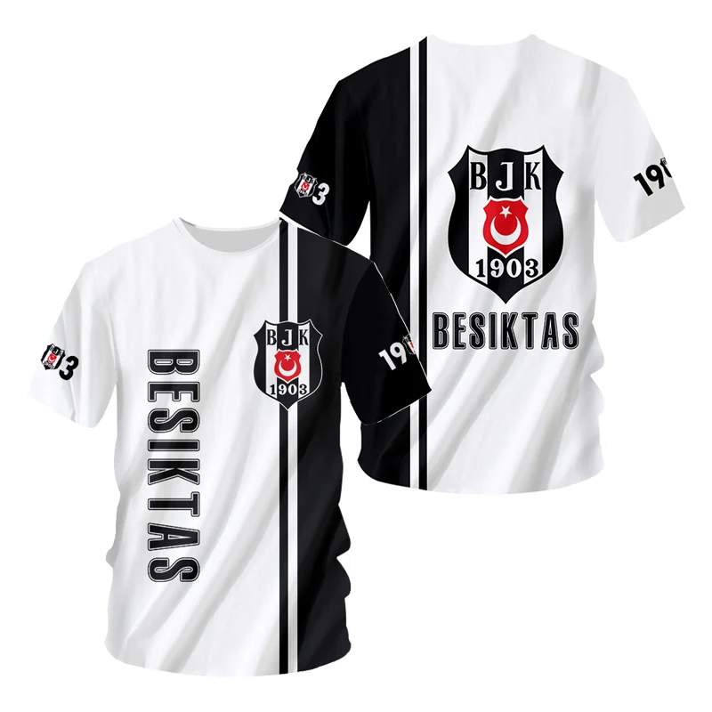 Turkey besiktas Istanbul Football T Shirt 3D Print Summer Y2k Graphic T