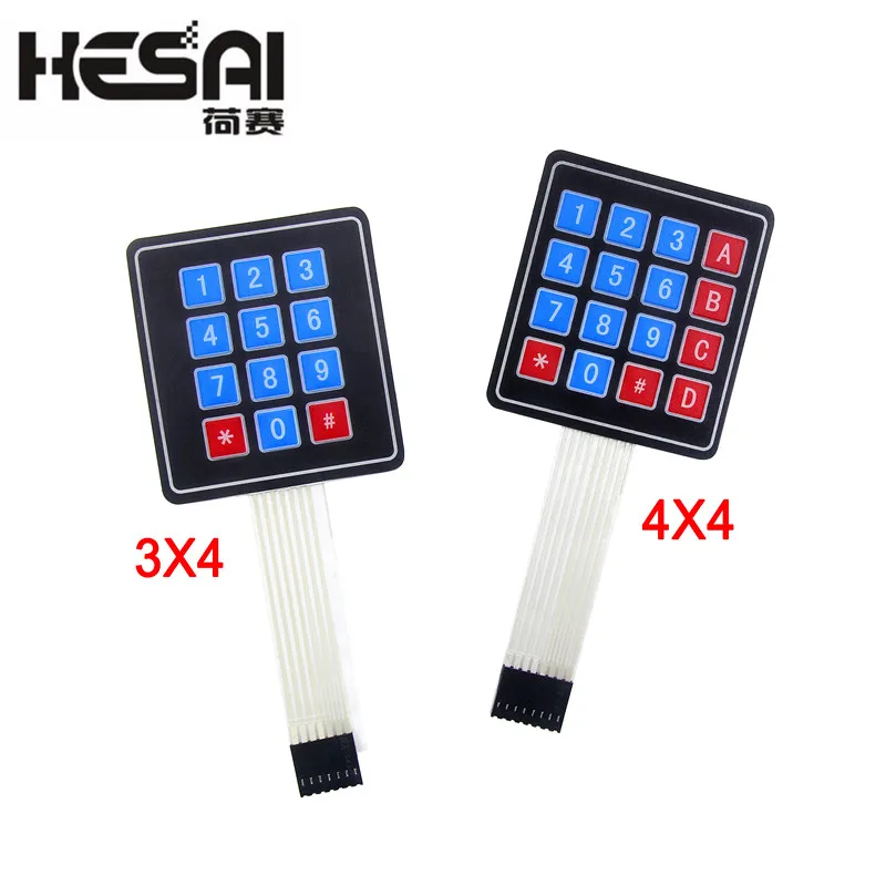 16 Key Membrane Switch Keypad 4X4 3X4 Matrix Keyboard For Arduino Diy ...