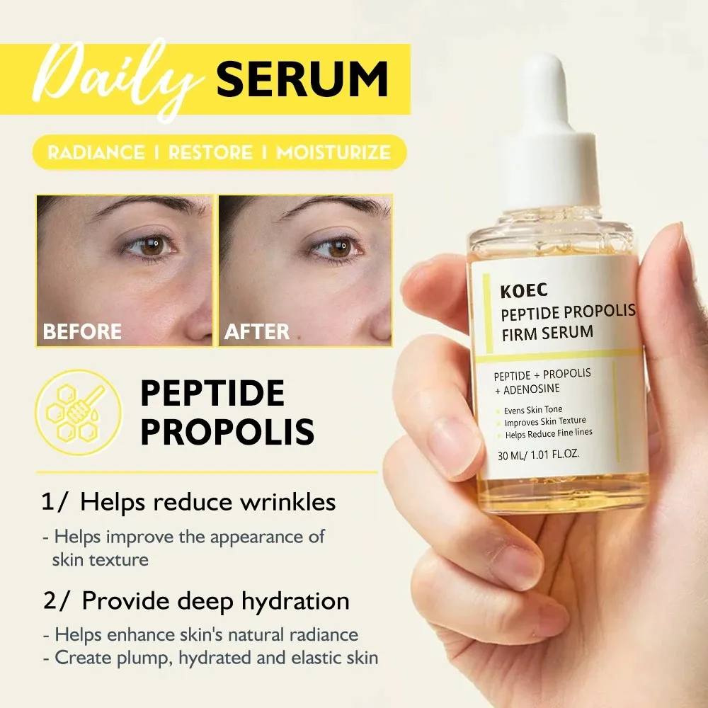 2pcs polypeptide propolis firming facial essence + Centella asiatica moisturizing essence effectively improves skin texture and 4