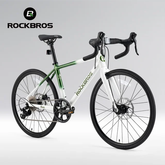 ROCKBROS Vélo de route étudiant adolescent 22 pouces cadre en aluminium léger vélo 10 vitesses frein à disque vélo de ville enfant vélo de route 1
