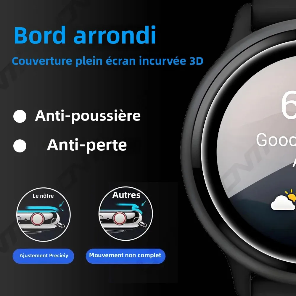 Application facile du film TPU sur l'écran de la Garmin VivoActive 6, sans bulles.