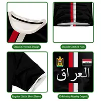 Maillots imprimés style Irak pour hommes et femmes – T-shirts de sport d'été à manches courtes, respirants et à séchage rapide pour le football 6