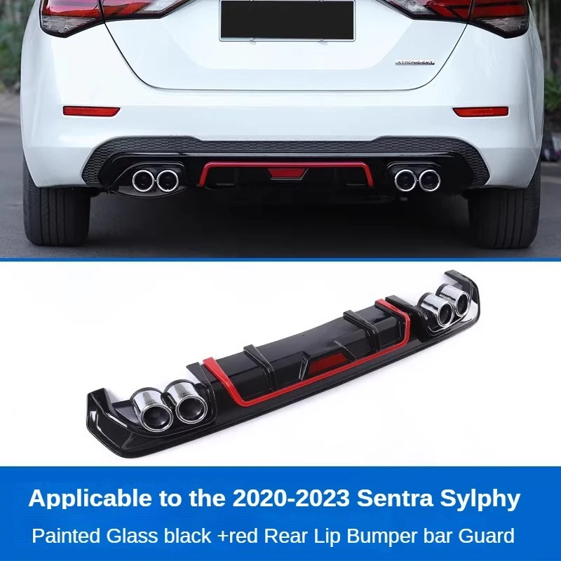 Fit For 2020 2021 2022 2023 2024 14th Nissan Sentra Sylphy Front Rear Lip bumper Protector Bar Guard  PP Material 3 Color