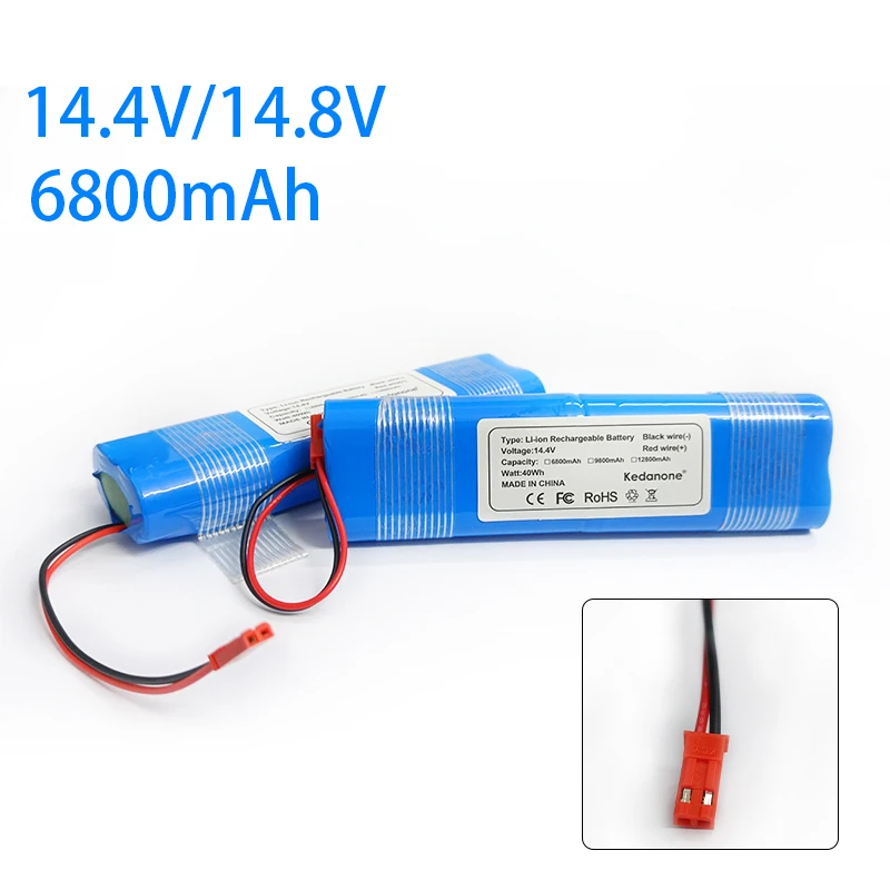 

New 4S1P 18650 14.4V 6800mAh Li-ion Battery Pack,For Ilife V50 V55 V8s V3s Pro V5s Pro V8s X750 Robot Vacuum Cleaner Battery