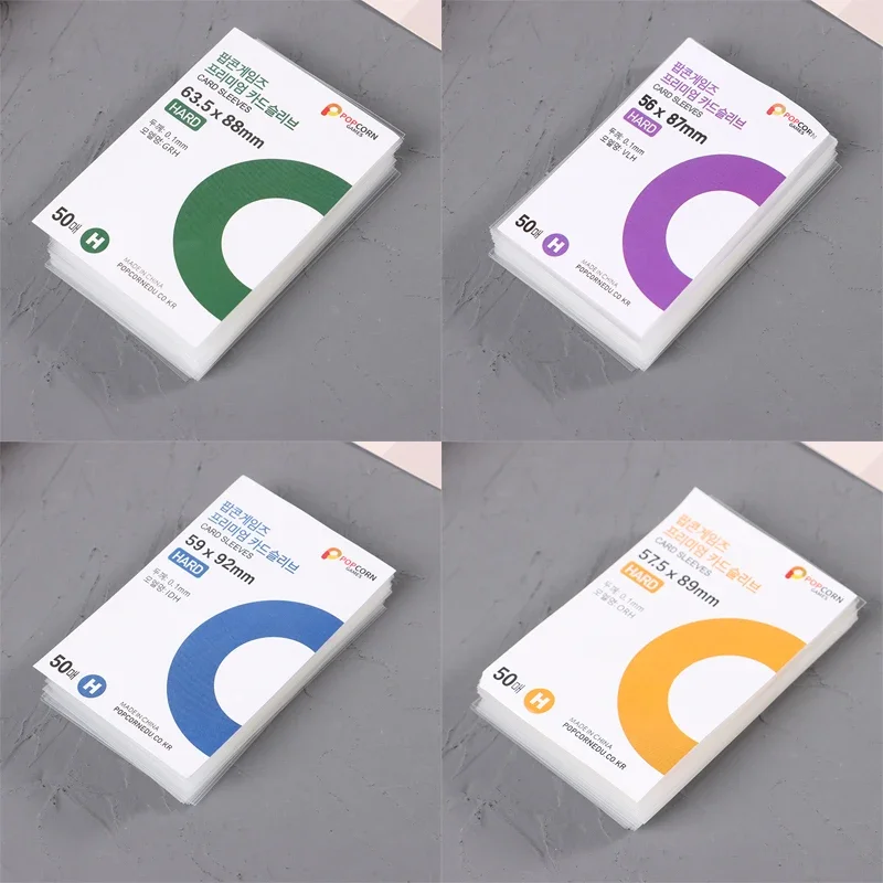 50pcs Korea 3 Inch Photocard Protector Clear Acid Free CPP HARD Card Sleeves Holographic Protector Film Album Binder