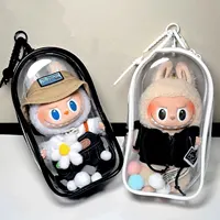 Labubu 17cm Display Bag – Transparent PVC Case with Keychain 2