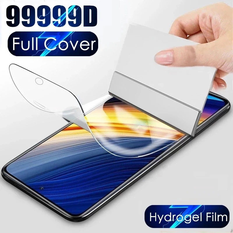 

Hydrogel Film For Xiaomi Poco X3 X4 Pro NFC F3 F4 GT Screen Protector For Xiaomi Poco F2 M2 M4 Pro F1 M3 M5 M5S X2 C40 C50 Film