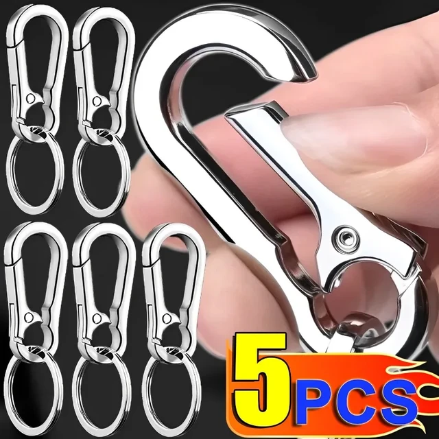 Buckle Car Keychain Climbing Hook Car Carabiner Shape Keychain Accessories  Metal Vintage Key Chain Ring