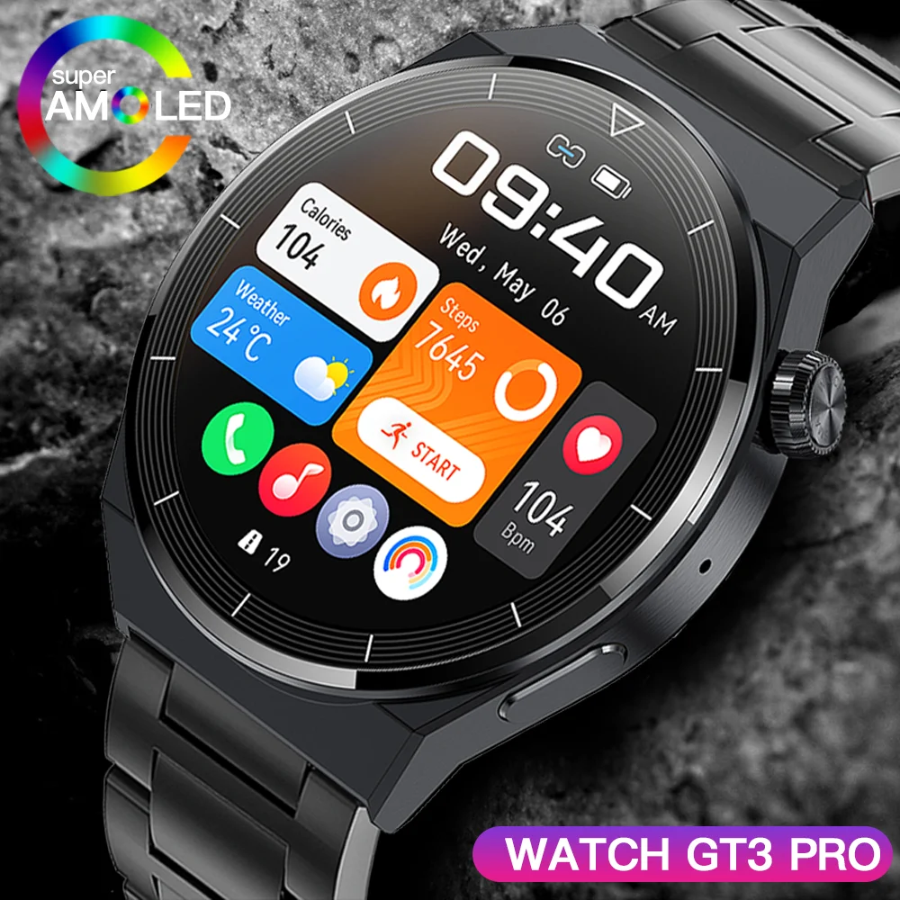 For Huawei Watch GT3 Pro AMOLED Smart Watch Men Custom Dial Answer Call Sport Fitness Tracker Men Waterproof Smartwatch 2022 NEW