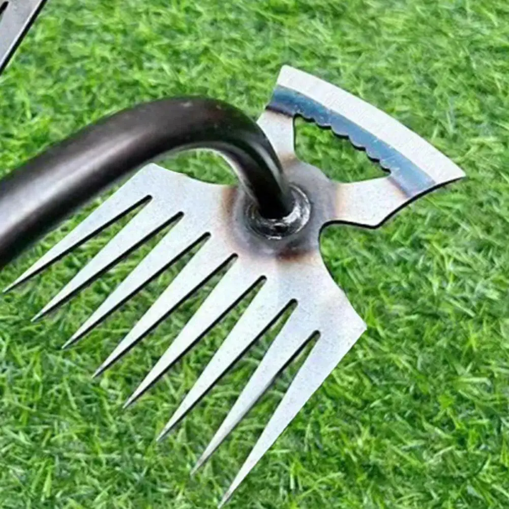 8 Teeth 2 In 1 Manual Weeds Remover Tool Grass Rooting Loose Garden Gardening Puller Removal Weeding Tool For Garden Lawn Yard 5