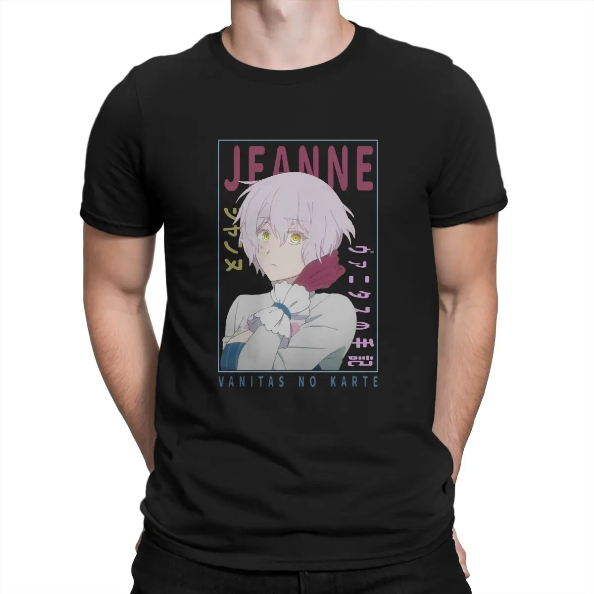 

Unique Jeanne No Karte T-Shirt Men Crewneck Pure Cotton T Shirt The Case Study of Vanitas Short Sleeve Tees Gift Idea Tops