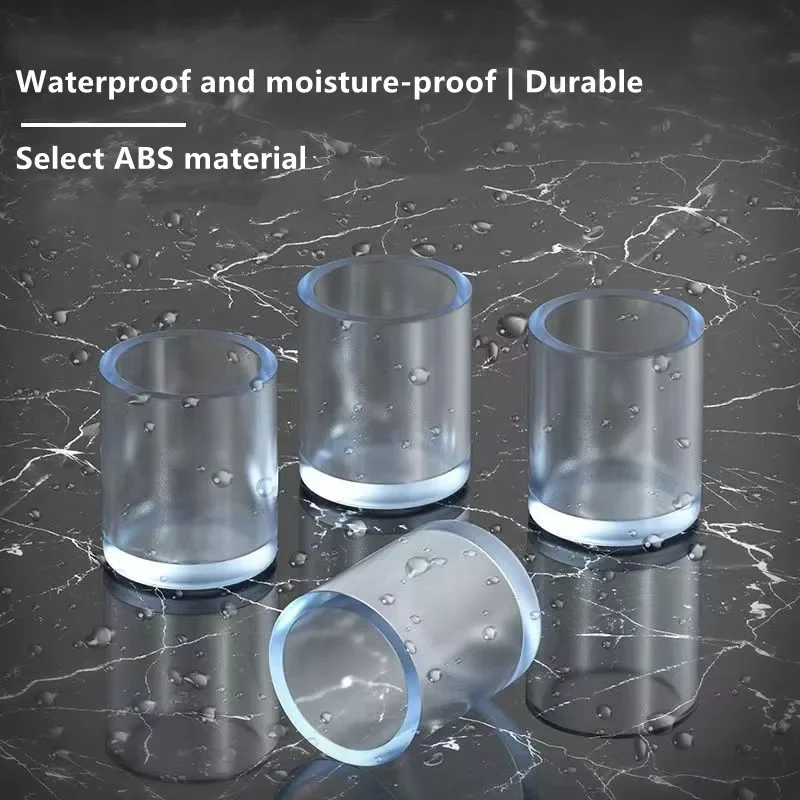 16pcs Rubber Chair Leg Caps Transparency Floors Protector Pads Home Decor Wear-resistant Non-Slip Furniture Legs Covers Tool