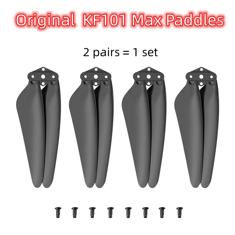 Lot de 4 pales de drone KF101 MAX, emballage d'origine visible.