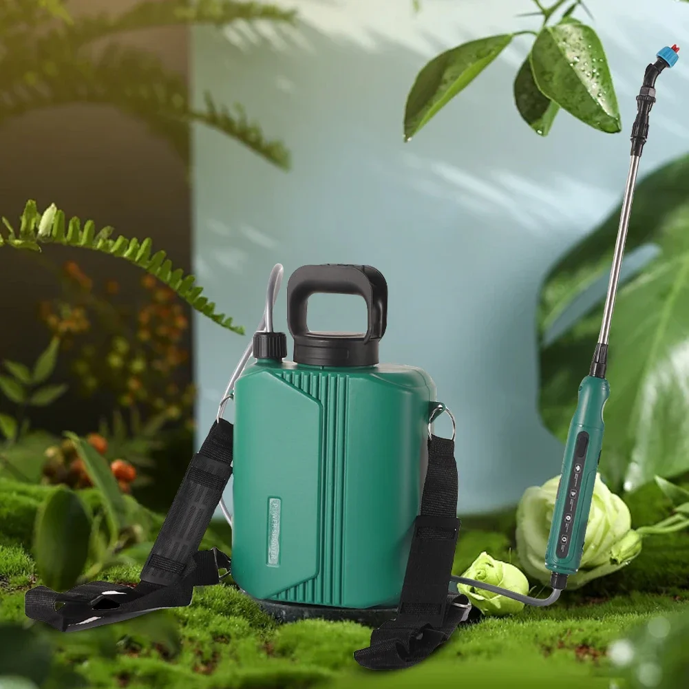 6L Shoulder Style Electric Sprayer Rechargeable Automatic Garden Plant Mister w/ 3 Mist Nozzles Garden Sprayer for Lawn