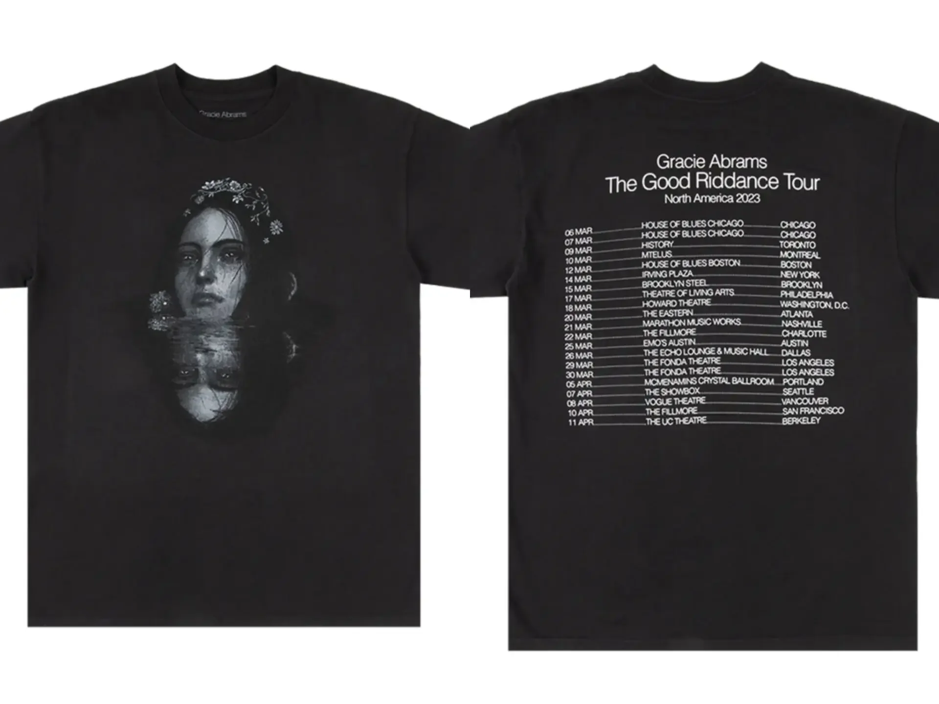 Gracie Abrams Official Website The Secret of Us Tour T-Shirt Merch Women Men Hiphop O-neck 100%cotton Short Sleeve Tshirt Tops 3