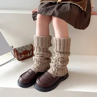 New Children Girl Leg Warmers Lolitas style Knitted Socks Kids Warm Foot Cover Spring Autumn  Heap Socks 2