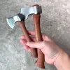 6.2 Inch / 8.3 Inch Felling Axe Stainless Steel Blade Sandalwood Handle Fixed Blade Logging Knife Outdoor Axe Camping Survival 2