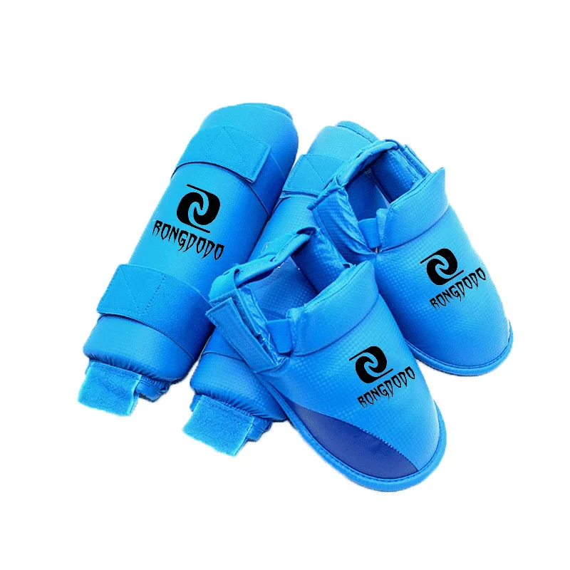 Karate leg guard MMA karate Gloves Leg Shin Guard Hand Palm Foot Protector Women Bands Karate foot guard Unisex Adult Kids
