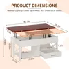 Lift Top Coffee Table,4 in 1Coffee Tables with Storage Cabinet for Living Room,Coffee Table with Lifting Top with Lift Tabletop 2